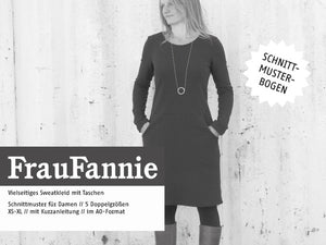Schnittreif - Frau FANNIE vielseitiges Sweatkleid
