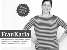 Lade das Bild in den Galerie-Viewer, Schnittreif - Frau KARLA - Sommershirt mit 3/4-Ärmel
