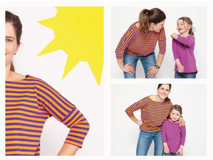 Schnittreif - Frau KARLA - Sommershirt mit 3/4-Ärmel