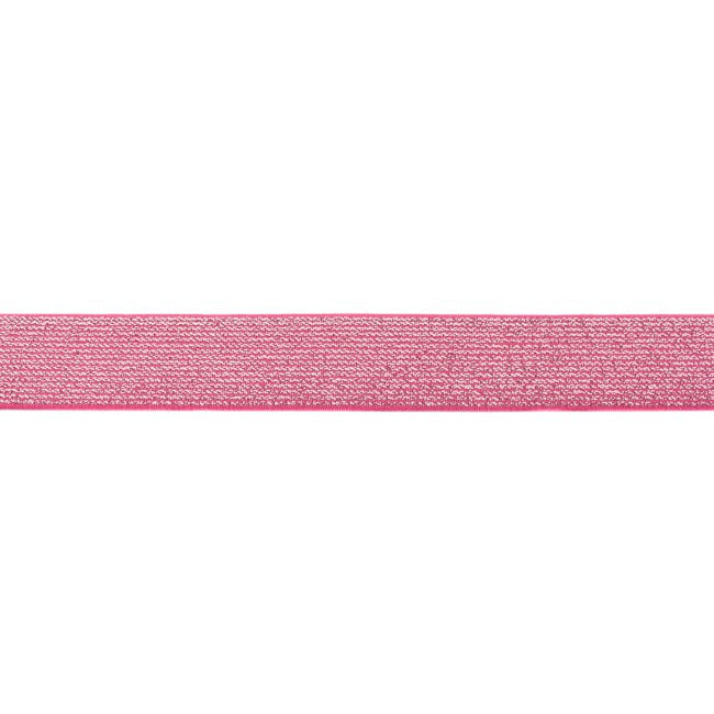 Gummiband Glitzer pink zart -  25mm