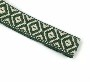 Band Gurtband dünn 25mm gewebt grün