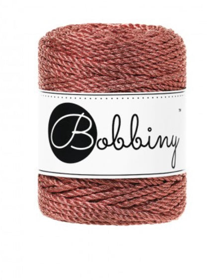 Bobbiny Makramee-Kordel, 3-fach gedreht, 3 mm, Copper