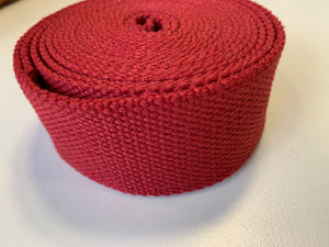 Gurtband Baumwolle 4cm rot weinrot