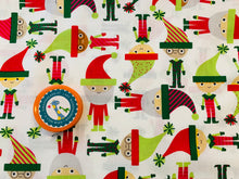 Lade das Bild in den Galerie-Viewer, Baumwollstoff Ann Kelle Weihnachten Jingle Wichtel Gnome
