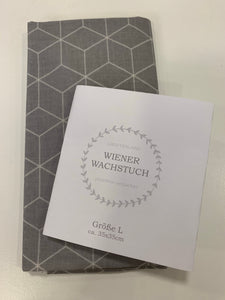 Wiener Wachstuch Gr. L Cube grau