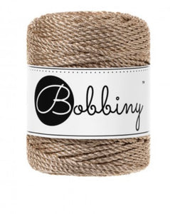 Bobbiny Makramee-Kordel, 3-fach gedreht, 3 mm, CHAMPAGNE
