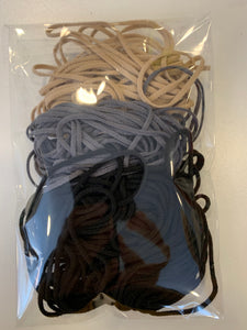 Gummikordel-Paket soft cord 2mm beige schwarz grau  9m