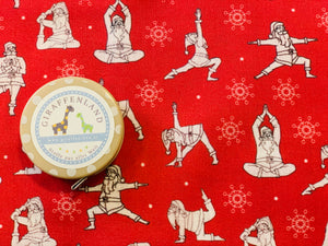 Baumwollstoff Yoga Weihnachtsmann