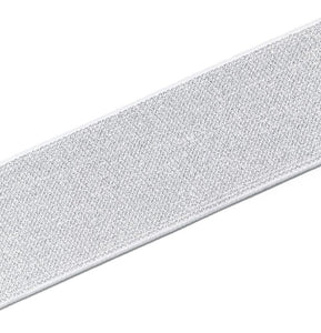 Prym Gummiband Color - Elastic 50mm weiß/silber