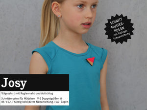 Schnittreif - Josy - Trägershirt mit Raglannaht und Aufschlag