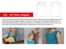Lade das Bild in den Galerie-Viewer, Schnittreif - Josy - Trägershirt mit Raglannaht und Aufschlag
