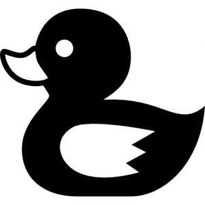 Bügelmotiv Ente schwarz klein