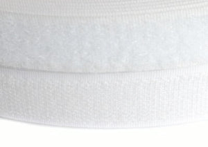 Klettband 20mm weiß Hakenband