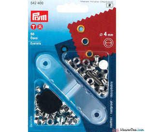 Prym Ösen mit Scheiben 4mm 50 Stk. silber