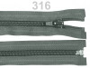 teilbarer Jacken-Reißverschluss grau 70 cm